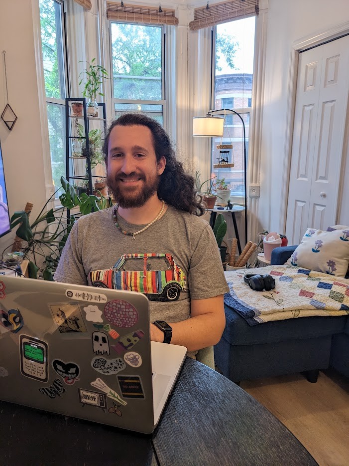 James Mayo working at home